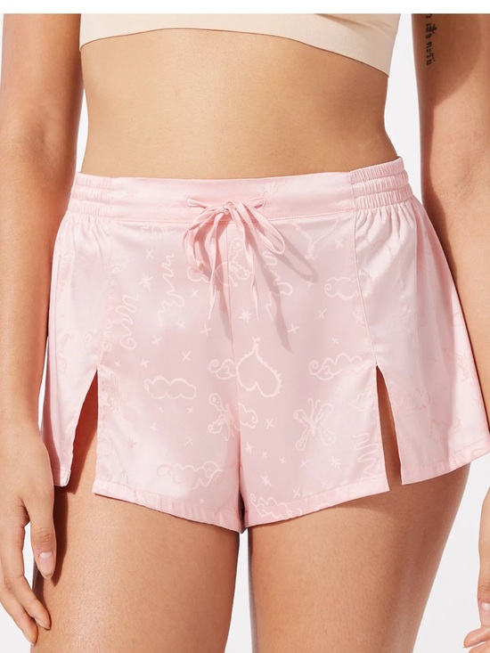 Savage X Fenty Other - 💜 Savage X Fenty Heavenly Satin Sleep Short (M)-Playtime Pink Musings Jacquard